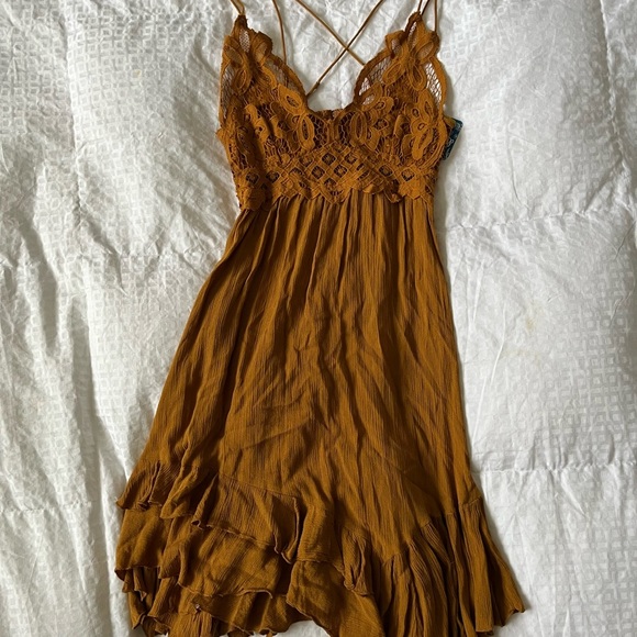 Free People Strappy High Low Ruffle Hem Fit & Flare Dress - Picture 7 of 11